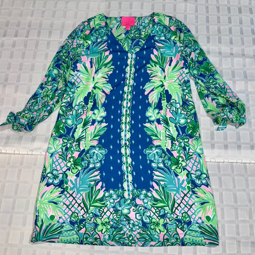 Lilly Pulitzer Tropical Blue and Green Dress